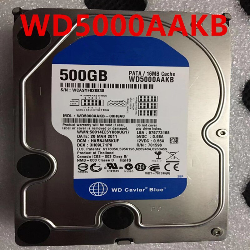WD 500GB 3.5    HDD WD5000AAKB  ũž HDD  16MB IDE 7200RPM